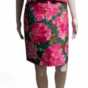 Balenciaga Pink Floral Skirt